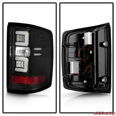 Spyder Auto Black LED Taillights with Light Bar for 2015-2016 Chevrolet Silverado 3500HD Dually - ALT-YD-CS14-LBLED-BK