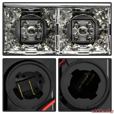 Spyder Auto Black LED Taillights with Light Bar for 2015-2016 Chevrolet Silverado 3500HD Dually - ALT-YD-CS14-LBLED-BK
