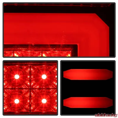 Spyder Auto Black LED Taillights with Light Bar for 2015-2016 Chevrolet Silverado 3500HD Dually - ALT-YD-CS14-LBLED-BK