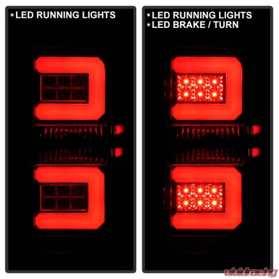 Spyder Auto Black LED Taillights with Light Bar for 2015-2016 Chevrolet Silverado 3500HD Dually - ALT-YD-CS14-LBLED-BK