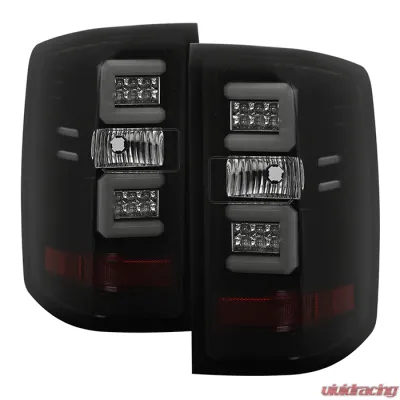 Spyder Auto Black Smoke LED Taillights with Light Bar for 2015-2016 Chevrolet Silverado 3500HD Dually - ALT-YD-CS14-LBLED-BSM