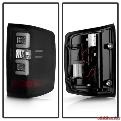 Spyder Auto Black Smoke LED Taillights with Light Bar for 2015-2016 Chevrolet Silverado 3500HD Dually - ALT-YD-CS14-LBLED-BSM