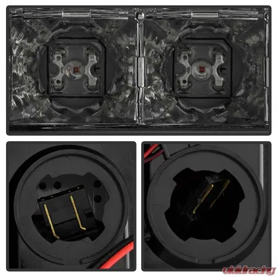 Spyder Auto Black Smoke LED Taillights with Light Bar for 2015-2016 Chevrolet Silverado 3500HD Dually - ALT-YD-CS14-LBLED-BSM