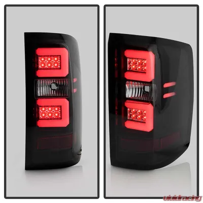 Spyder Auto Black Smoke LED Taillights with Light Bar for 2015-2016 Chevrolet Silverado 3500HD Dually - ALT-YD-CS14-LBLED-BSM