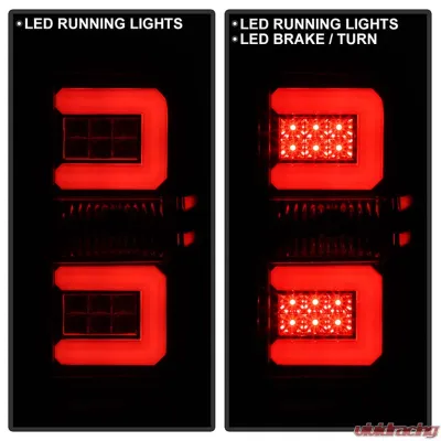 Spyder Auto Black Smoke LED Taillights with Light Bar for 2015-2016 Chevrolet Silverado 3500HD Dually - ALT-YD-CS14-LBLED-BSM