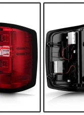 Spyder Auto Red Clear LED Taillights with Light Bar for 2015-2016 Chevrolet Silverado 3500HD Dually                                     - ALT-YD-CS14-LBLED-RC - Image 2