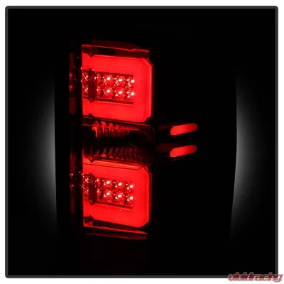 Spyder Auto Red Clear LED Taillights with Light Bar for 2015-2016 Chevrolet Silverado 3500HD Dually - ALT-YD-CS14-LBLED-RC