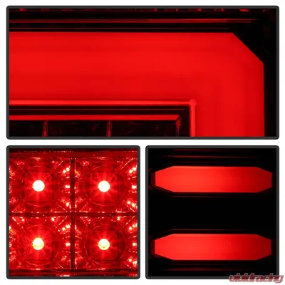 Spyder Auto Red Clear LED Taillights with Light Bar for 2015-2016 Chevrolet Silverado 3500HD Dually - ALT-YD-CS14-LBLED-RC