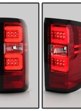 Spyder Auto Red Clear LED Taillights with Light Bar for 2015-2016 Chevrolet Silverado 3500HD Dually                                     - ALT-YD-CS14-LBLED-RC - Image 8