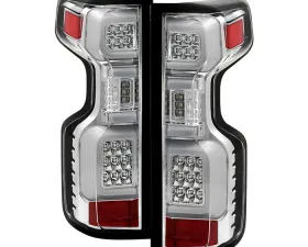 Spyder Auto LED Tail Light Chrome for Chevrolet Silverado 2019-2020, Factory LED Model