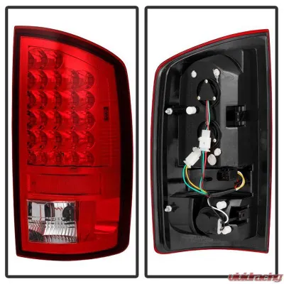 Spyder Auto LED Red/Clear Tail Lights for Dodge Ram 1500 2500 3500 2002-2006 - ALT-YD-DRAM02-LED-RC