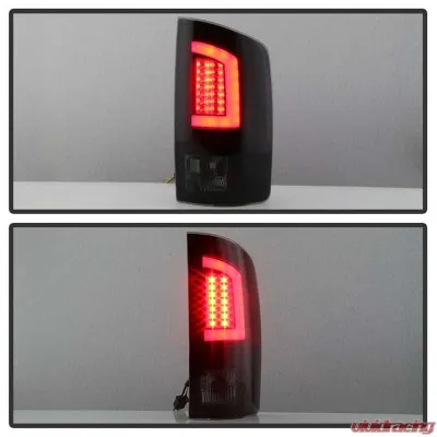 Spyder Auto Version 3 LED Tail Light Black Smoke for Dodge Ram 1500 | 2500 | 3500 2002-2006 - ALT-YD-DRAM02V3-LBLED-BSM