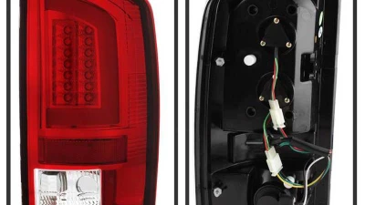 Spyder Auto Version 3 LED Tail Light Light Bar Red Clear for Dodge Ram 1500 2500 3500 2002-2006                                     - ALT-YD-DRAM02V3-LBLED-RC - Image 2