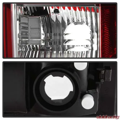 Spyder Auto Version 3 LED Tail Light Light Bar Red Clear for Dodge Ram 1500 2500 3500 2002-2006 - ALT-YD-DRAM02V3-LBLED-RC