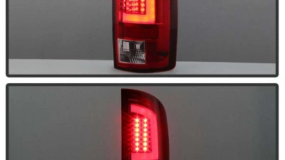 Spyder Auto Version 3 LED Tail Light Light Bar Red Clear for Dodge Ram 1500 2500 3500 2002-2006                                     - ALT-YD-DRAM02V3-LBLED-RC - Image 8