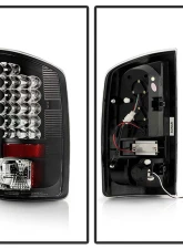 Spyder Auto LED Black Tail Lights for Dodge Ram 1500 2500 3500 2007-2008                                     - ALT-YD-DRAM06-LED-BK - Image 2