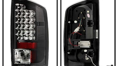 Spyder Auto LED Black Tail Lights for Dodge Ram 1500 2500 3500 2007-2008                                     - ALT-YD-DRAM06-LED-BK - Image 2
