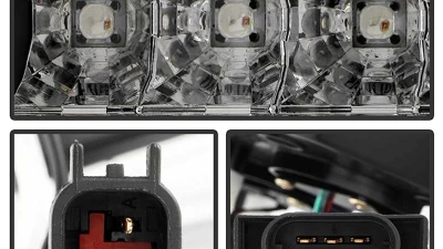 Spyder Auto LED Black Tail Lights for Dodge Ram 1500 2500 3500 2007-2008                                     - ALT-YD-DRAM06-LED-BK - Image 3