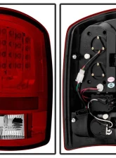 Spyder Auto Red Clear LED Taillights for Dodge Ram 2500 | 3500 2007-2009                                     - ALT-YD-DRAM06V2-LED-RC - Image 2