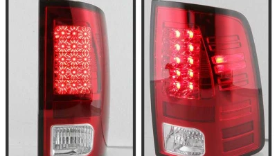 Spyder Auto LED Tail Lights Red/Clear for Dodge Ram 1500 2009-2010, Custom Fit                                     - ALT-YD-DRAM09-LED-RC - Image 8