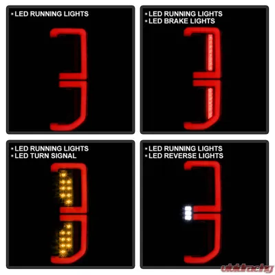 Spyder Auto Black LED Taillights for 2021-2023 Ford Bronco, Factory Style - ALT-YD-FB21LED-LED-BK