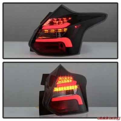 Spyder Auto LED Tail Lights Black Smoke for 2012-2014 Ford Focus 5Dr - ALT-YD-FF12-LED-BSM