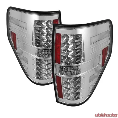 Spyder Auto LED Chrome Tail Lights for Ford F-150 Styleside 2009-2010 - ALT-YD-FF15009-LED-C