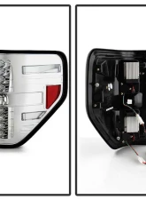 Spyder Auto LED Chrome Tail Lights for Ford F-150 Styleside 2009-2010                                     - ALT-YD-FF15009-LED-C - Image 2