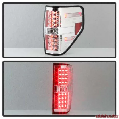 Spyder Auto LED Chrome Tail Lights for Ford F-150 Styleside 2009-2010 - ALT-YD-FF15009-LED-C
