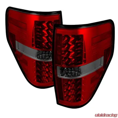 Spyder Auto Red Smoke LED Taillights for Ford F-150 2009-2014, Custom Fit, Durable Design - ALT-YD-FF15009-LED-RS