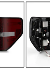Spyder Auto Red Smoke LED Taillights for Ford F-150 2009-2014, Custom Fit, Durable Design                                     - ALT-YD-FF15009-LED-RS - Image 2