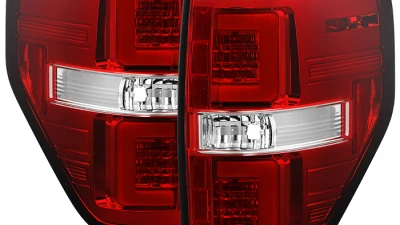 Spyder Auto LED Tail Lights Red Clear for Ford F-150 2009-2014 Version 2 Light Bar                                     - ALT-YD-FF15009V2-LBLED-RC - Image 10