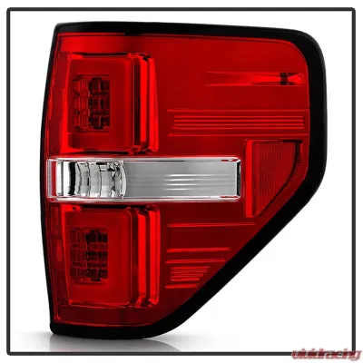 Spyder Auto LED Tail Lights Red Clear for Ford F-150 2009-2014 Version 2 Light Bar - ALT-YD-FF15009V2-LBLED-RC