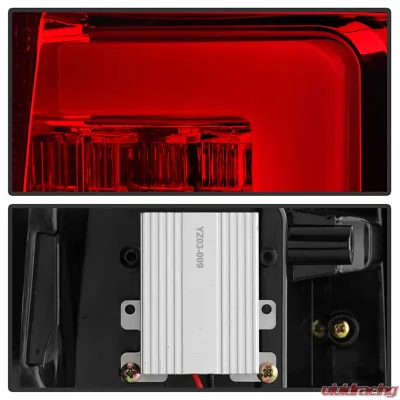 Spyder Auto LED Tail Lights Red Clear for Ford F-150 2009-2014 Version 2 Light Bar - ALT-YD-FF15009V2-LBLED-RC