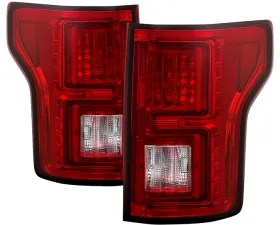 Spyder Auto LED Tail Lights Red Clear for Ford F-150 2015-2022, Model ALT-YD-FF15015-LBLED-RC