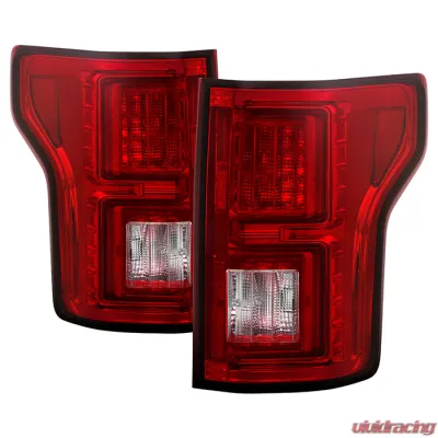 Spyder Auto LED Tail Lights Red Clear for Ford F-150 2015-2022, Model ALT-YD-FF15015-LBLED-RC - ALT-YD-FF15015-LBLED-RC