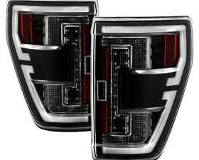 Spyder Auto Black Factory Halogen LED Tail Lights for Ford F150 2021-2023