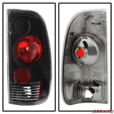 Spyder Auto Altezza Black Tail Lights for Ford F-150 1997-2003, F-250 350 450 550 1999-2007 - ALT-YD-FF15097-BK