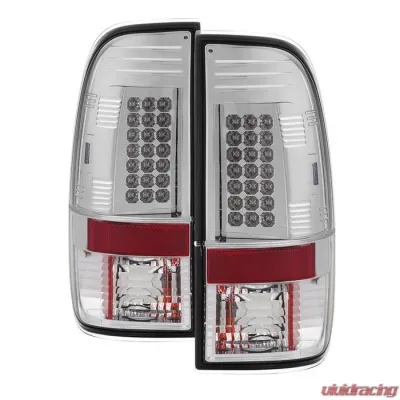 Spyder Auto LED Chrome Tail Lights for Ford F-150 Styleside 1997-2003, F-250 1999-2007 - ALT-YD-FF15097-LED-C