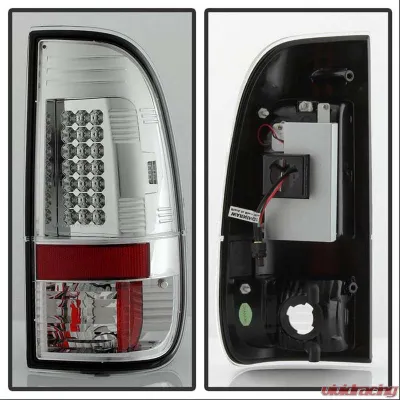 Spyder Auto LED Chrome Tail Lights for Ford F-150 Styleside 1997-2003, F-250 1999-2007 - ALT-YD-FF15097-LED-C