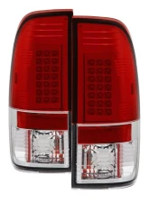 Spyder Auto LED Red/Clear Tail Lights for Ford F-150 1997-2003, F-250/350/450/550 1999-2007                                     - ALT-YD-FF15097-LED-RC - Image 11