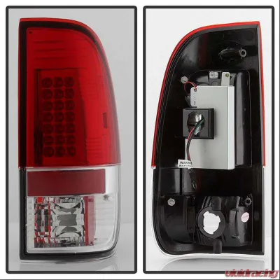 Spyder Auto LED Red/Clear Tail Lights for Ford F-150 1997-2003, F-250/350/450/550 1999-2007 - ALT-YD-FF15097-LED-RC