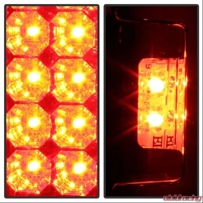 Spyder Auto LED Red/Clear Tail Lights for Ford F-150 1997-2003, F-250/350/450/550 1999-2007 - ALT-YD-FF15097-LED-RC