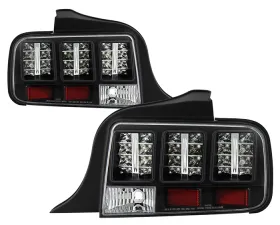 Spyder Auto LED Black Tail Lights for Ford Mustang 2005-2009, ALT-YD-FM05-LED-BK