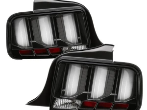 Spyder Auto White Light Bar LED Tail Lights Black Ford Mustang 2005-2009 - ALT-YD-FM05V3-LED-BK - Image 3