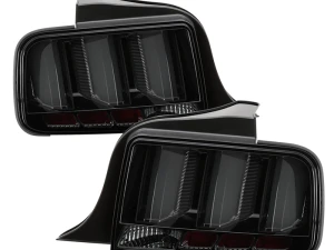 Spyder Auto White Light Bar LED Tail Lights Smoke Ford Mustang 2005-2009 - ALT-YD-FM05V3-LED-SM - Image 4
