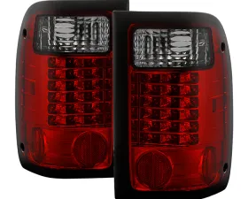 Spyder Auto Red Smoke LED Taillights for Ford Ranger 2001-2005, ALT-YD-FR98-LED-RS