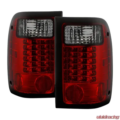 Spyder Auto Red Smoke LED Taillights for Ford Ranger 2001-2005, ALT-YD-FR98-LED-RS - ALT-YD-FR98-LED-RS