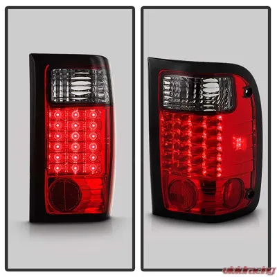 Spyder Auto Red Smoke LED Taillights for Ford Ranger 2001-2005, ALT-YD-FR98-LED-RS - ALT-YD-FR98-LED-RS