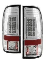 Spyder Auto LED Chrome Tail Lights for Ford F-250 350 450 550 Super Duty 2008-2009                                     - ALT-YD-FS07-LED-C - Image 6